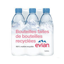 EVIAN 6x50CL PLASTIQUE RECYCLE